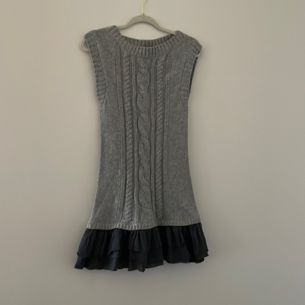 Anthropologie Moth sweater dress w ruffles size small
